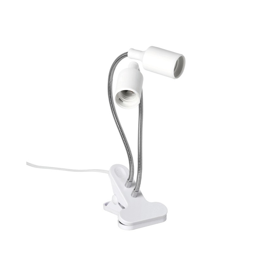 Flexibele bureaulamp met clip voor plantengroei PLANTY 2xE27/30W/230V wit