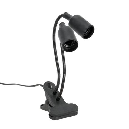 Flexibele bureaulamp met clip voor plantengroei PLANTY 2xE27/30W/230V zwart