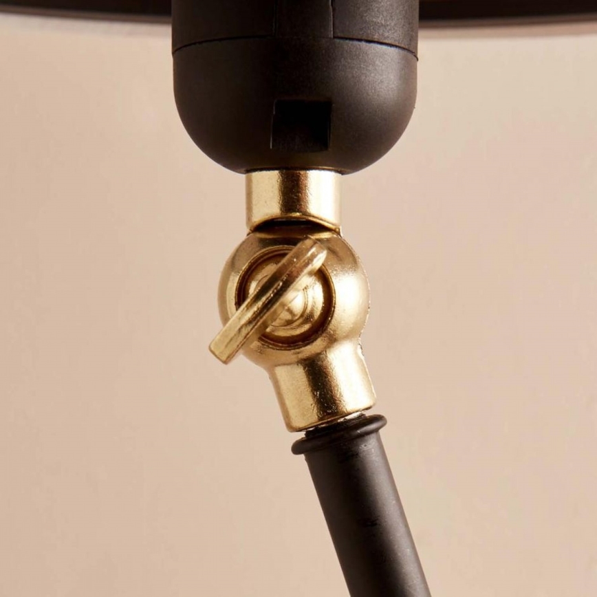 Flexibele vloerlamp AYD 1xE27/40W/230V zwart/beige