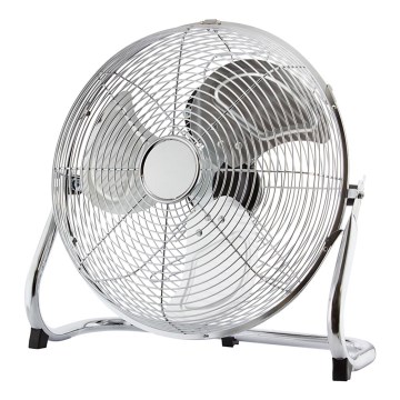 Floor fan, 45 cm, 3 speeds, glanzend chrome, 140W