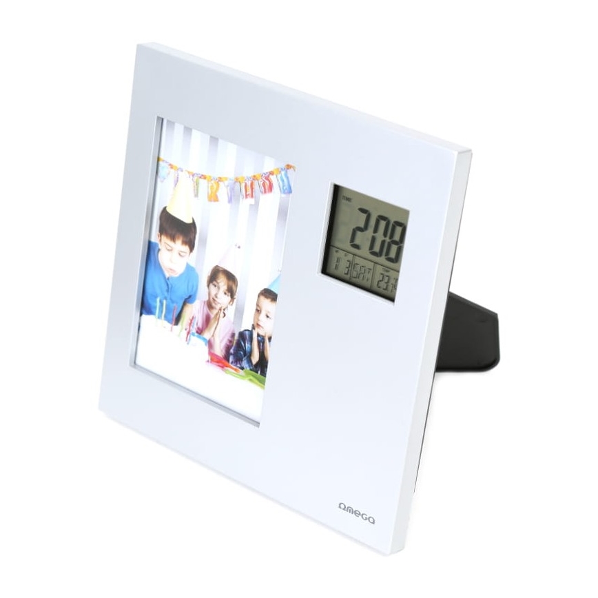 Fotolijst met Digitale Klok en Thermometer 2×AAA