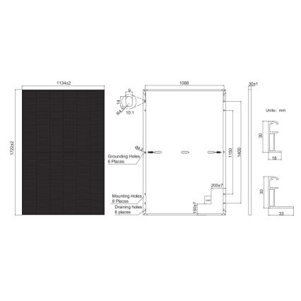 Fotovoltaïsch Solar Paneel JA SOLAR 390Wp helemaal zwart IP69 Half cut