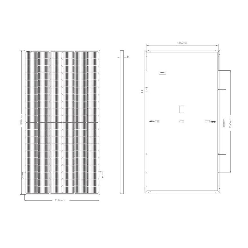 Fotovoltaïsch Solar paneel JINKO 450Wp IP68 - palet 35 stuks zwart frame