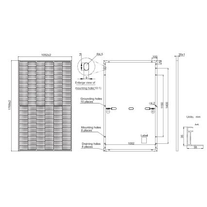 Fotovoltaïsch zonnepaneel JA SOLAR 380 Wp zwart frame IP68 Half Cut