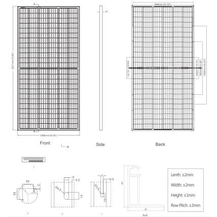 Fotovoltaïsch zonnepaneel JINKO 400Wp IP67 Half Cut tweezijdig