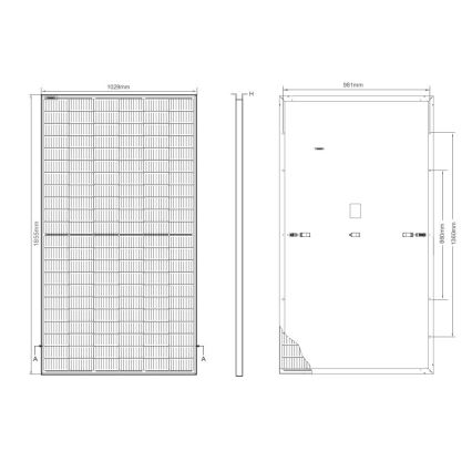 Fotovoltaïsch zonnepaneel JINKO 400Wp zwart frame IP68 Half Cut