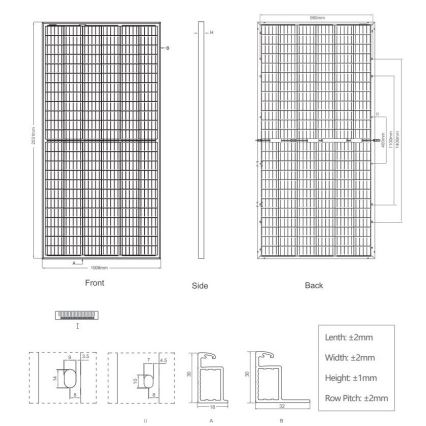 Fotovoltaïsch zonnepaneel JINKO 405Wp IP67 bifacial - pallet 27 st