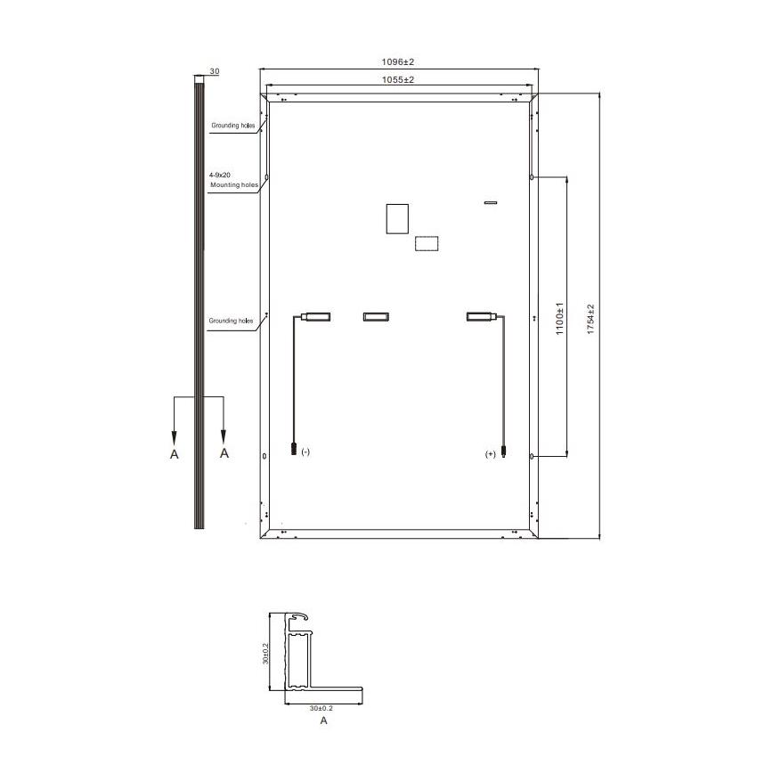 Fotovoltaïsch zonnepaneel RISEN 400Wp Full Black IP68 Half Cut - pallet 36 st.