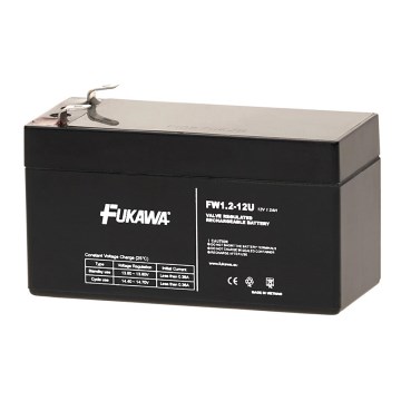 FUKAWA FW 1,2-12 U - Loodzuur accu 12V/1,2Ah/faston 4,7mm