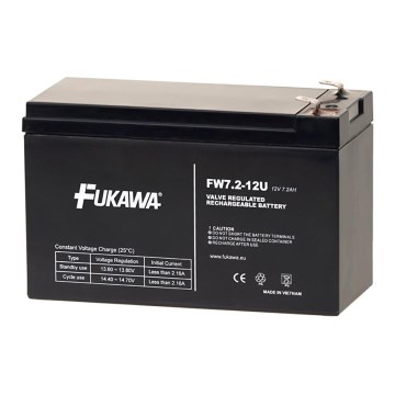 FUKAWA FW 7,2-12 F2U - Lood-zuur accu 12V/7,2Ah/faston 6,3mm