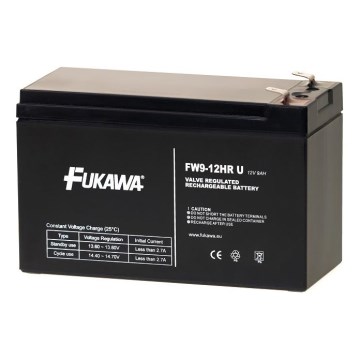 FUKAWA FW 9-12 HR - Loodzuuraccu 12V/9Ah met Faston 6,3 mm
