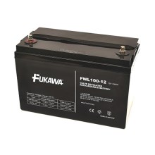 FUKAWA FWL 100-12 - Loodzuur accu 12V/100 Ah/závit M6