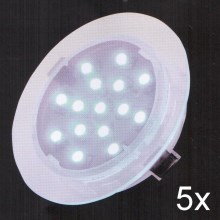 Fulgur 21073 - SET 5x Hangende LED Badkamer plafond verlichting ELESPOT 1xLED/0,7W/230V IP44