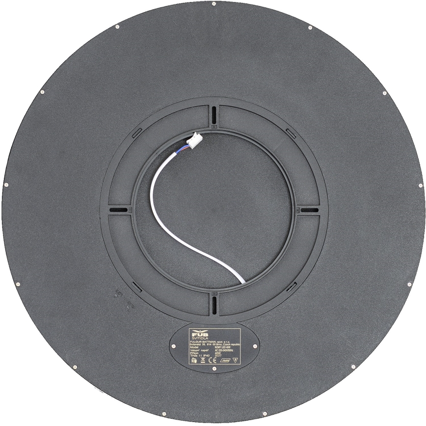 Fulgur 42364 - LED Plafondlamp NOMY LED/40W/230V 3000/4000/6000K IP40 diameter 50 cm zwart