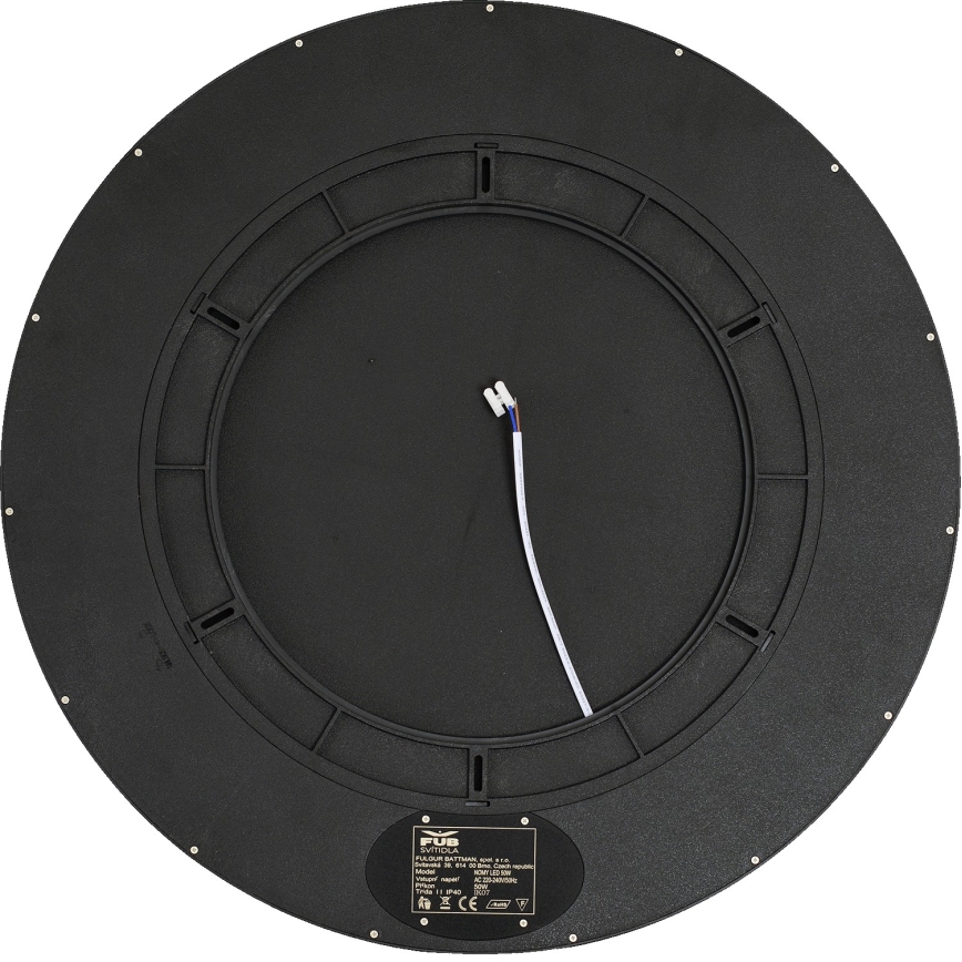 Fulgur 42366 - LED Plafondlamp NOMY LED/50W/230V 3000/4000/6000K IP40 diameter 60 cm zwart