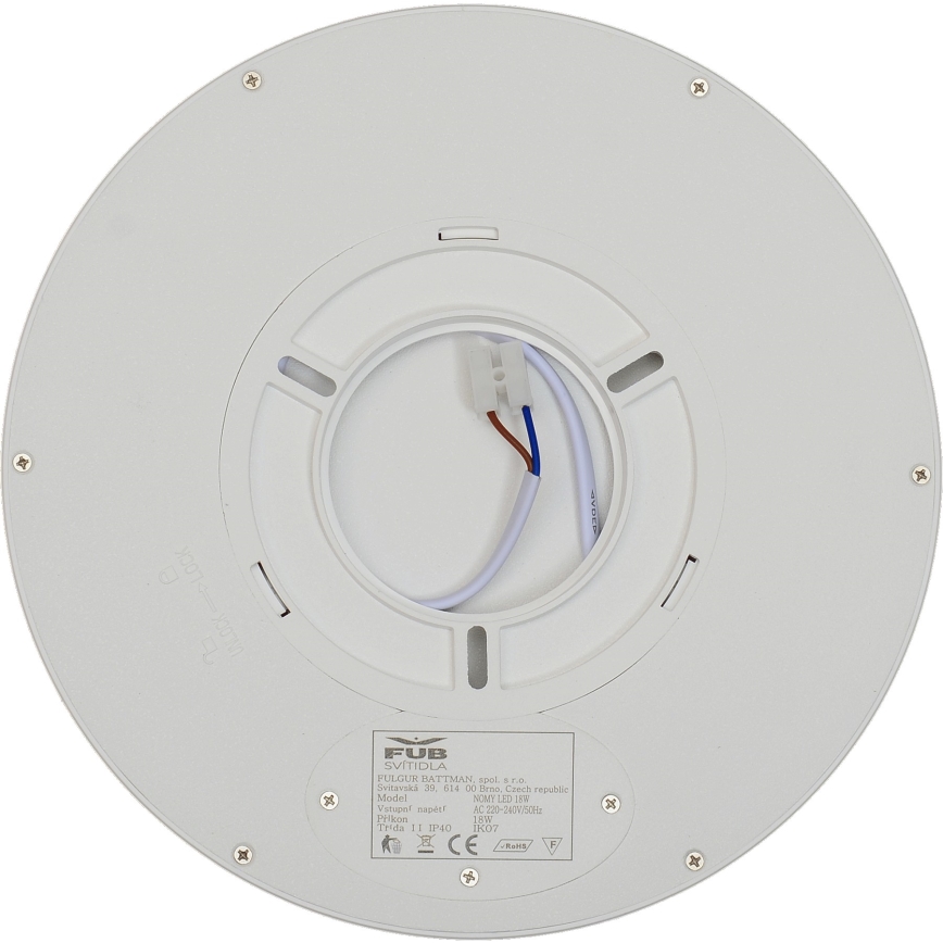 Fulgur s-42584 - LED Plafondlamp met bewegingssensor NOMY-S LED/18W/230V 3000/4000/6000K IP40 diameter 23 cm wit