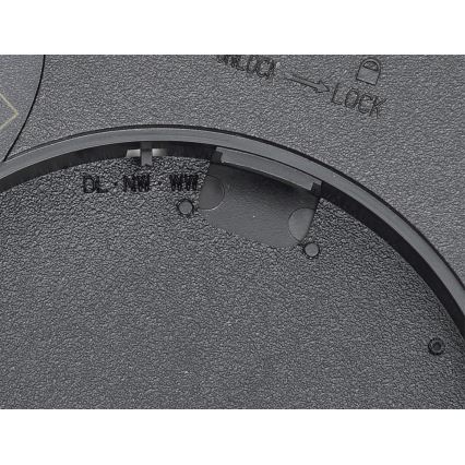 Fulgur s-42585 - LED Plafondlamp met bewegingssensor NOMY-S LED/18W/230V 3000/4000/6000K IP40 diameter 23 cm zwart