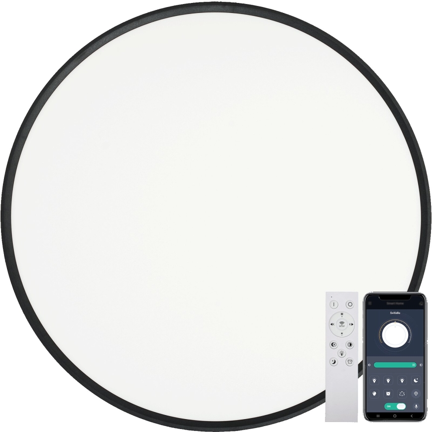 Fulgur s-43042 - Dimbare LED-plafondlamp NOMY-RC LED/50W/230V 3000/4000/6500K Ø 60 cm IP40 zwart + afstandsbediening