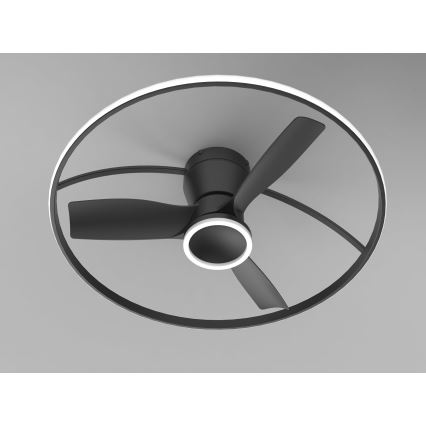 Fulgur s-43047 - LED-dimbare plafondventilator THORA LED/50W/230V 2700-5000K zwart + afstandsbediening