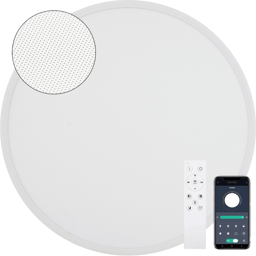 Fulgur s-43056 - LED-dimbare plafondlamp NOMY LED/40W/230V 3000-6500K Ø 50 cm UGR19 IP40 Wi-Fi wit + afstandsbediening