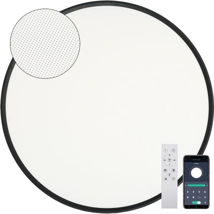 Fulgur s-43059 - LED dimbare plafondlamp NOMY LED/50W/230V 3000-6500K Ø 60 cm UGR19 IP40 Wi-Fi zwart + afstandsbediening