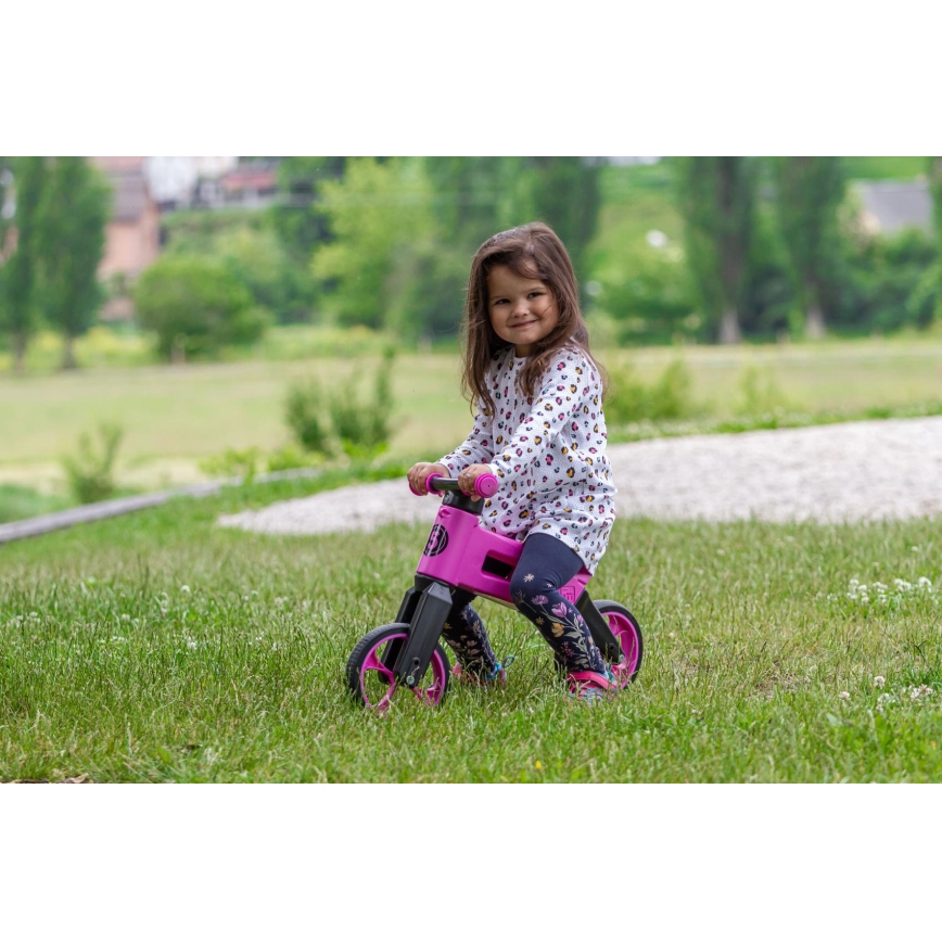 Funny Wheels - Loopfiets 2-in-1 RIDER SUPER SPORT roze/zwart