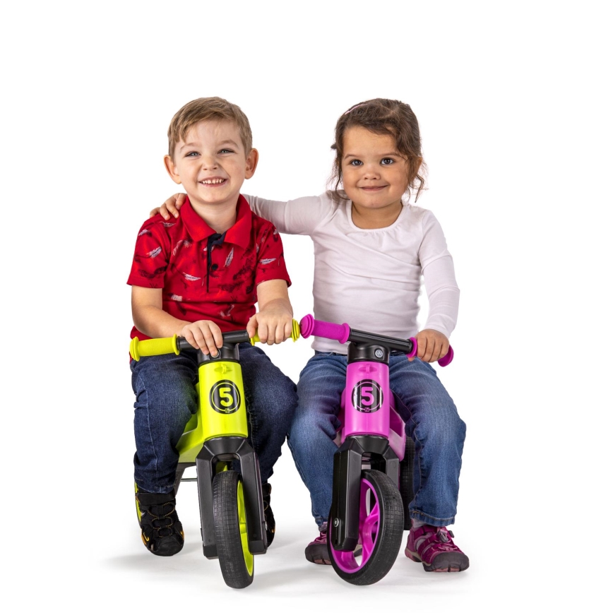 Funny Wheels - Loopfiets 2-in-1 RIDER SUPER SPORT roze/zwart
