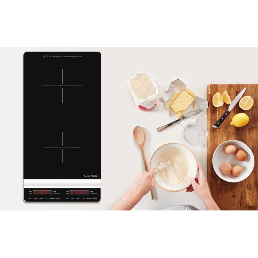 G3Ferrari G1013900 - Inductiekookplaat met twee kookzones DINAMIKO 3100W/230V, zwart