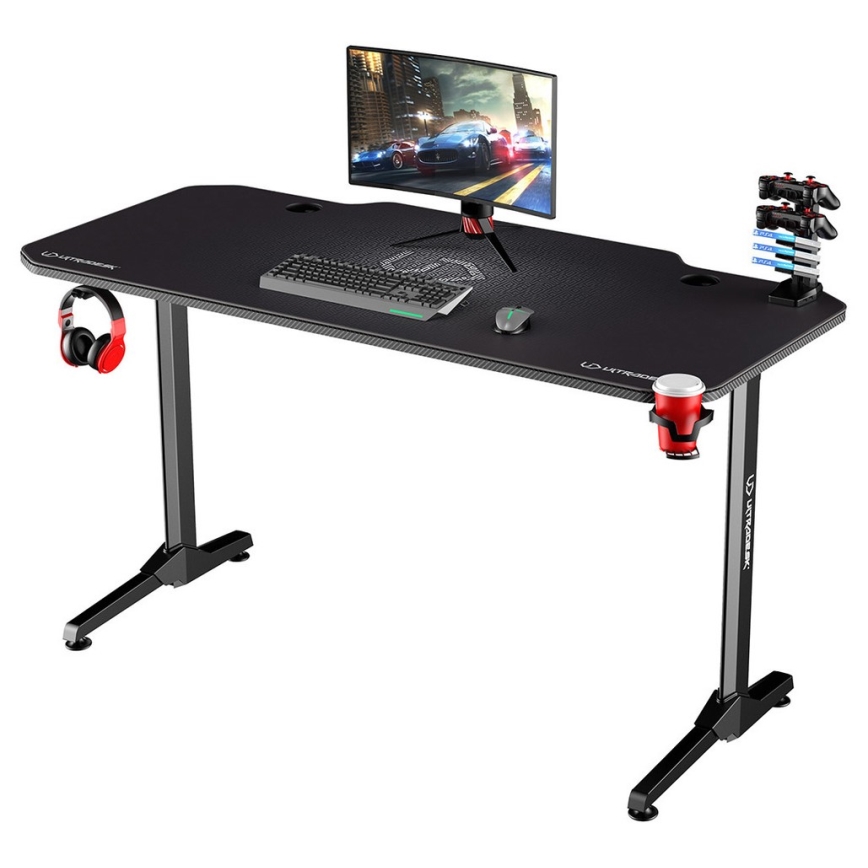 Gaming Tafel 140 x 66 cm zwart