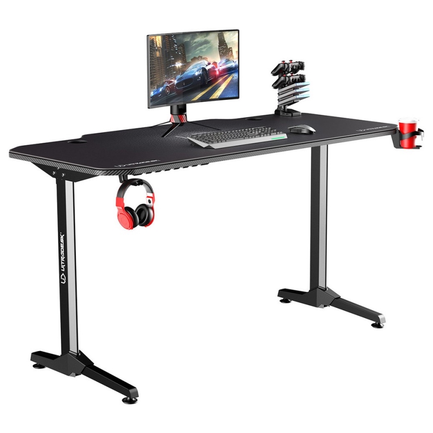 Gaming Tafel 140 x 66 cm zwart
