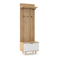 Garderobewand KLEO bruin/wit