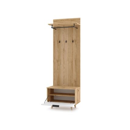 Garderobewand KLEO bruin/wit