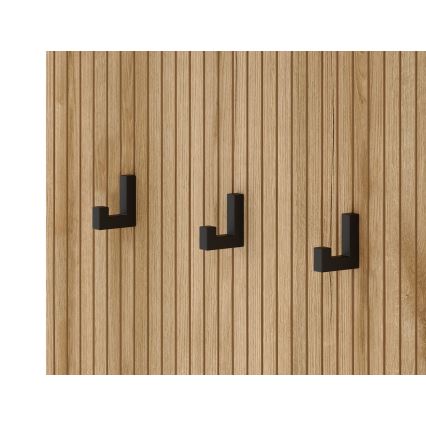 Garderobewand met spiegel SVEN bruin/grafiet