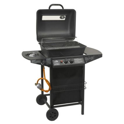 Gasbarbecue met 3 branders, zwart