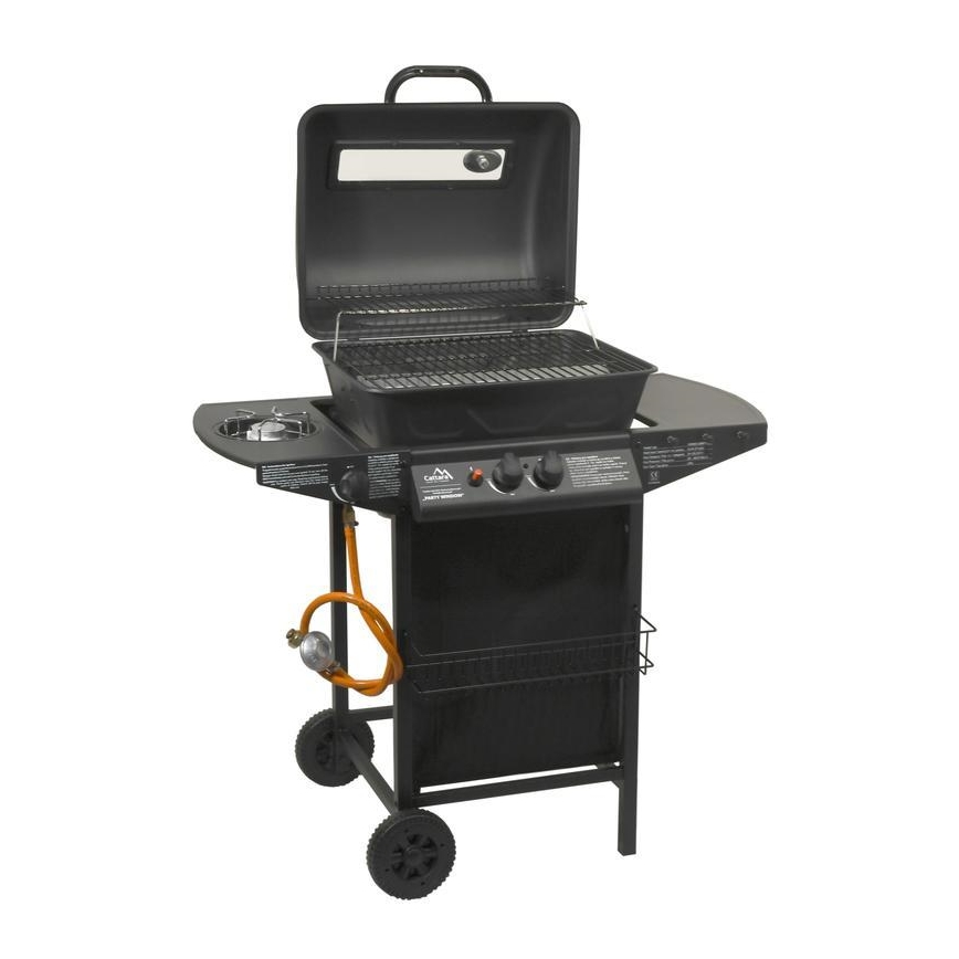 Gasbarbecue met 3 branders, zwart