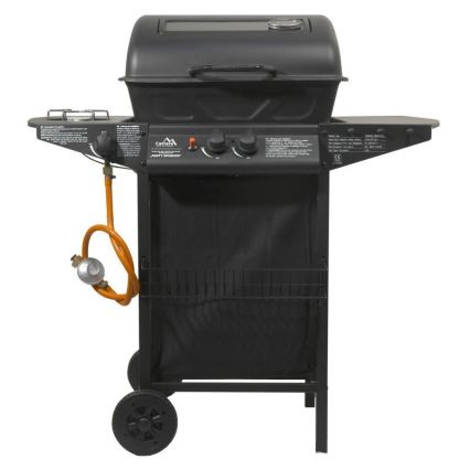 Gasbarbecue met 3 branders, zwart