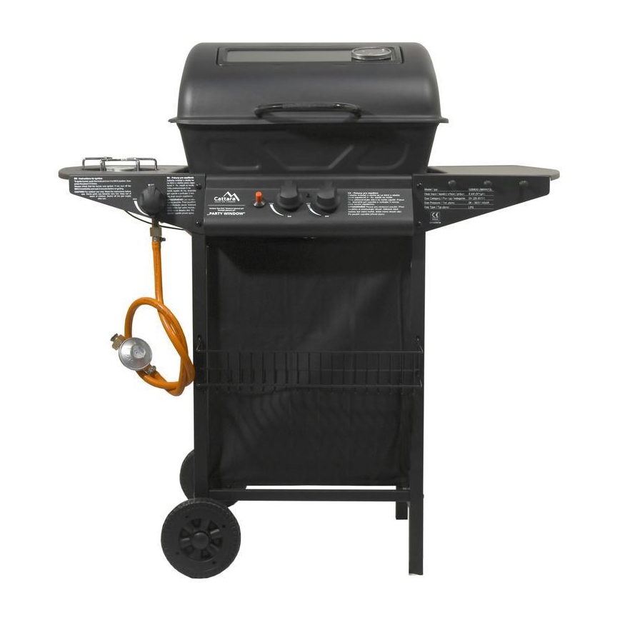 Gasbarbecue met 3 branders, zwart