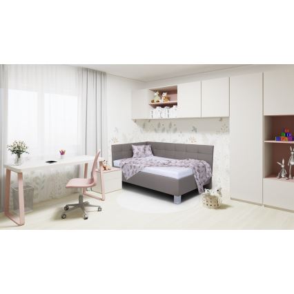 Ge Upholstered Bed met Opbergruimte zonder Matras MARIA PETITE 120x200 cm taupe