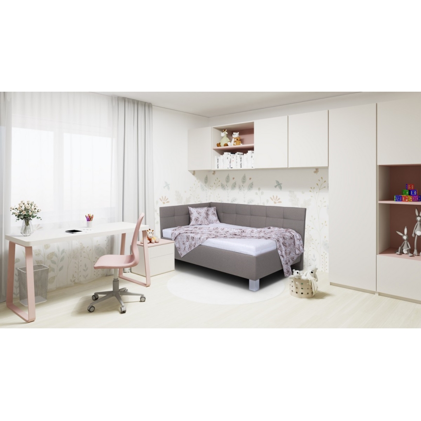 Ge Upholstered Bed met Opbergruimte zonder Matras MARIA PETITE 120x200 cm taupe
