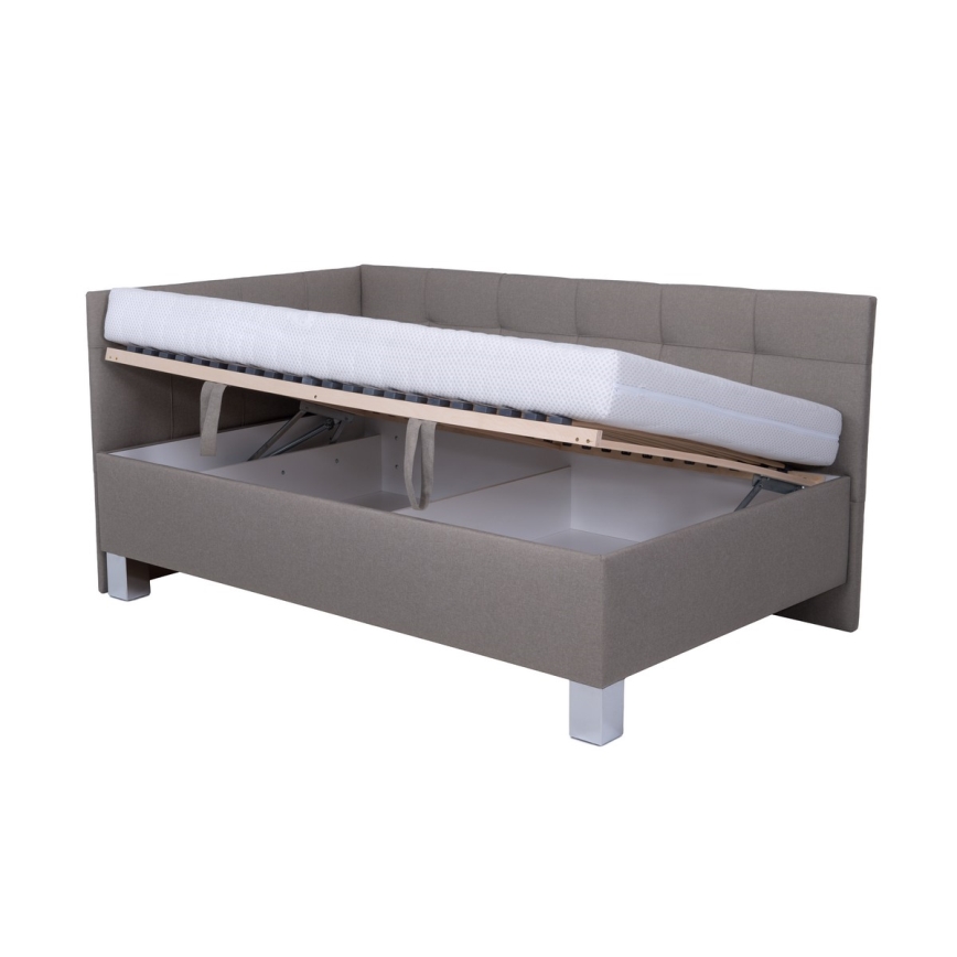 Ge Upholstered Bed met Opbergruimte zonder Matras MARIA PETITE 120x200 cm taupe