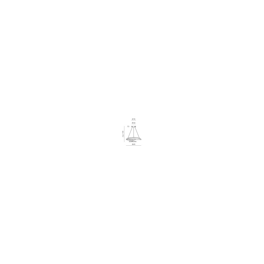 Gea Luce DIVA S G TITANIO - Dimbare LED hanglamp aan een koord DIVA LED/44W/230V grijs
