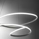 Gea Luce DIVA S/S TITANIO -  Dimbare LED hanglamp aan een koord DIVA LED/80W/230V grijs