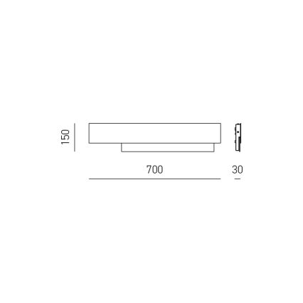Gea Luce DOHA A G N - LED wand verlichting DOHA LED/25W/230V 70 cm zwart