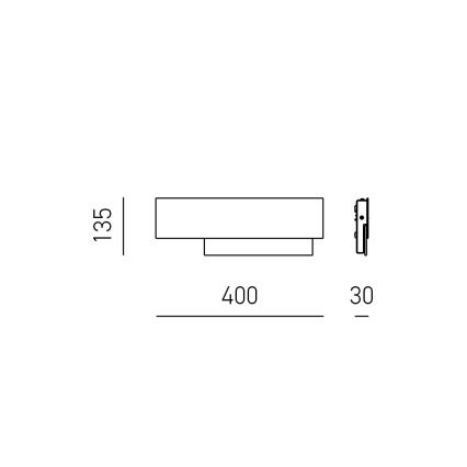 Gea Luce DOHA A P A - LED wand verlichting DOHA LED/15W/230V 40 cm glanzend chroom