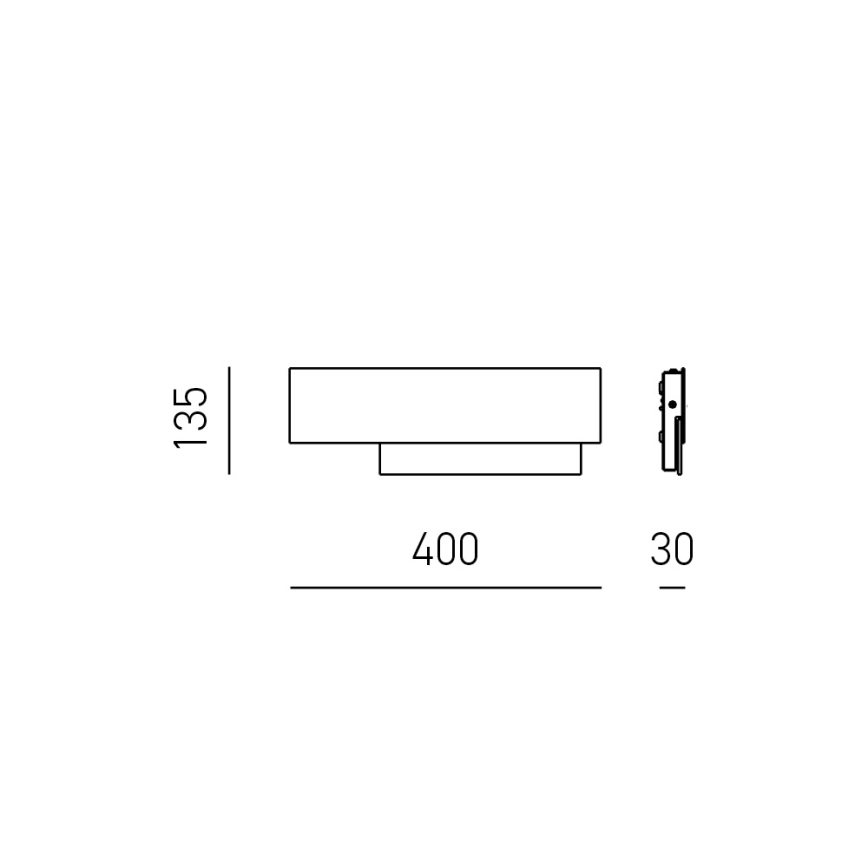 Gea Luce DOHA A P A - LED wand verlichting DOHA LED/15W/230V 40 cm glanzend chroom