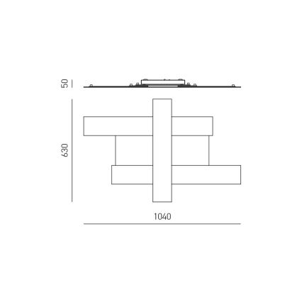 Gea Luce DOHA P G B - LED Plafondlamp DOHA LED/50W/230V 104 cm wit