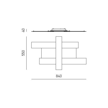 Gea Luce DOHA P M A - LED Plafondlamp DOHA LED/40W/230V 84 cm mat chroom
