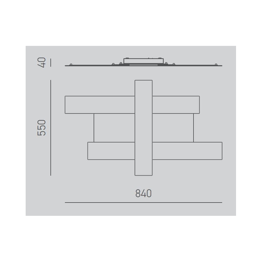 Gea Luce DOHA P M B - LED Plafondlamp DOHA LED/40W/230V 84 cm wit