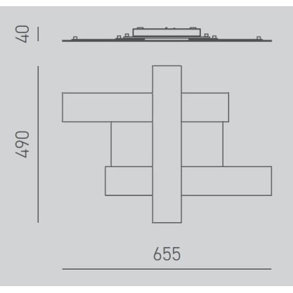 Gea Luce DOHA P P B - LED Plafondlamp DOHA LED/30W/230V 65,5 cm wit