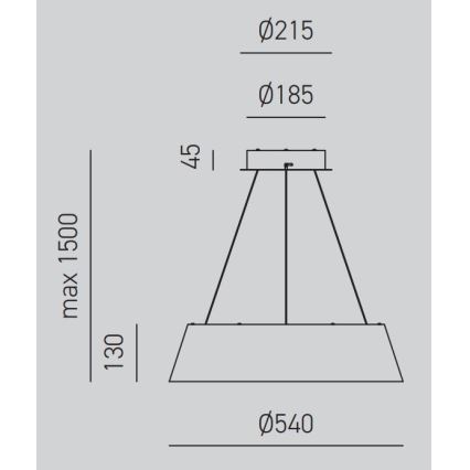 Gea Luce JULIETTE S B - Dimbare LED hanglamp aan een koord JULIETTE LED/50W/230V wit